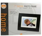 7" Digital Photo Frame By Home 16:9 Ratio Memory Card Real Wood Black. Fixed Price $30.35.