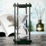 Hourglass Timer 60 Minute, Black Wooden Frame Decorative Sand (white Sa.... Fixed Price $34.44.