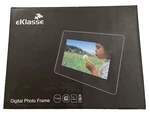 Eklasse 7 Inch Digital Photo Frame With Memory Power Adapter (brand New). Fixed Price $10.00.