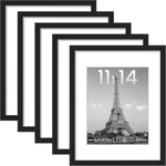 Upsimples 11X14 Frame Set Of 5, Display Pictures 8X10 With Mat Or. Fixed Price $22.95.