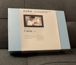 Aura Digital Frame Stone Collection Carver Basalt #AFCF24-BLK (new & Sealed). Fixed Price $175.00.