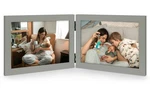 Double 4X6 Horizontal Combo, Grey Wood Picture Frame, 3.5X5.5 Opening Foldabl.... Fixed Price $22.39.