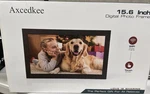 Axcedkee YQ156001 15.6IN Ips Wi Fi Touchscreen Digital Photo Frame 32GB Black. Fixed Price $90.00.