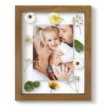 Frametory 8.5X11 Floating Picture Brown Solid Wood Pressed Flower. Fixed Price $25.63.