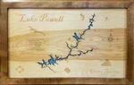 Lake Powell In And Az - Laser Cut Wood Map Wall Art Made To Order. Fixed Price $289.49.