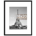 Upsimples Frame, Display Pictures 11X14 With Mat 16X20, Black. Fixed Price $37.99.