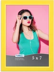 Icona Bay 5X7 Picture Frames (yellow, 3 Pack), Colored Solid Wood Scandinavian. Fixed Price $10.58.