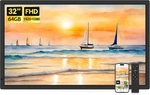 Uhale 32 Inch Extra Large Digital Picture Frame 64GB Remote Control #3136Y3X2. Fixed Price $289.99.