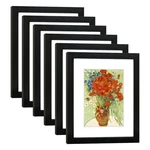 Dekwinn 8X10 Frame Set Of 6 Real Glass For Pictures 5X7 Mat. Fixed Price $58.95.