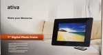 Ativa 7" Digital Photo Frame W/remote 16X Zoom & Accepts Flash Card/drive Nib. Fixed Price $20.41.