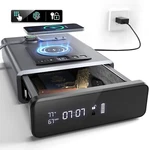 Biometric Fingerprint Gun Safe Wireless Phone Charger Light Led Screen Grimtron. Fixed Price $208.99.