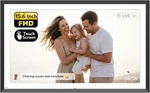 15.6" Wifi Touchscreen Digital Photo Frame, 64GB, Share Via App/usb, Black. Fixed Price $266.99.