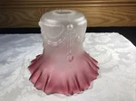 Cranberry Frosted Red Glass Pendant Shade Drape Tassel 1/8 Opening No Fitter. Fixed Price $89.99.