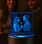 Personalized 3D Crystal Photo Custom Birthday Wedding Laser Etched Picture Gift. Fixed Price $72.24.
