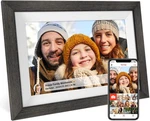 10.1 Inch Wifi Digital Picture Frame Wood Ips Hd 1280X800 Touch Screen. Fixed Price $119.99.