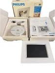 Philips Digital Photo Frame 7FF1CMI/37 Works Box, Stand, Manuals. Fixed Price $40.00.