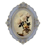 Oval Picture Frame, 5X7 Vintage Light Purple, Glass Front, Anti.... Fixed Price $31.62.
