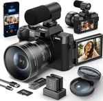 5K Digital Cameras 48MP 16X Autofocus W/52MM Wide-angle & Macro Lens For Youtube. Fixed Price $158.00.