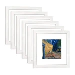 Dekwinn 8X8 Picture Frame Set Of 6, Real Glass, For 5X5 With Mat Photos. Fixed Price $62.51.