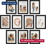 Upsimples 5X7 Frame Set Of 10, Display Pictures 4X6 With Mat Or. Fixed Price $39.03.