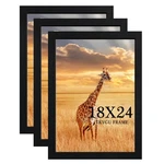 Tkygu 18X24 Poster Frame Black Set Of 3, Woodgrain For Inch Studio. Fixed Price $95.39.
