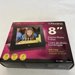 New Aluratek Digital Frame 512 Mb Memory Photos Videos Music ADMPF108F. Fixed Price $29.00.