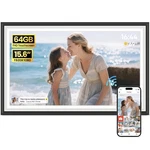 Bigasuo Digital Picture Photo Frame 15.6" Wifi Electronic 64GB Memory 1920X1080. Fixed Price $68.00.