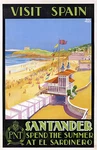 Visit Spain Vintage Painting Travel Poster Print For Glass Frame 36" Art. Fixed Price $27.40.