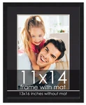 11X14 Frame With Mat - Black 13X16 Wood Made Display Print Or Poster.... Fixed Price $75.63.