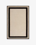 Nordic Knots Frame Cream Rug 100% Wool Hand-tufted Minimalist Modern Border. Fixed Price $744.66.