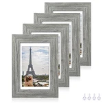 Hongkee 5X7 Picture Set Of 4, Made Real Glass And Grey Wooden Frame,.... Fixed Price $35.67.