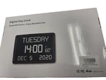 Raynic Digital Clock, 11.5" Large Display Calendar Inches, White Font. Fixed Price $40.00.
