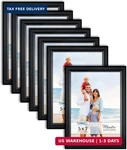 Icona Bay 5X7 Picture Frames Set (black, 12 Pack), Classy Contemporary Style, Ma. Fixed Price $31.34.