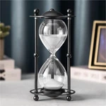 Hourglass Timer 60 Minute, Black Metal Frame Decorative Sand (white San.... Fixed Price $40.15.