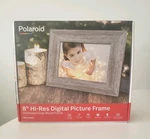 Polaroid Digital Wood Picture Frame 8" Hi-res White 1024X768 Hd New PDFX-800DG. Fixed Price $29.97.