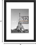 Upsimples 9X12 Frame, Display Pictures 6X8 With Mat, Black, Pack. Fixed Price $13.99.