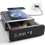 Gun Pistol Safe Biometric Lock Wireless Phone Charger Backlit Keypad Led Screen. Fixed Price $214.99.