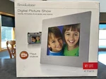 Brookstone Digital Picture Show 8" Frame Plays Music & Videos 630855. Fixed Price $19.00.