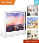 Elegant Acrylic Polaroid Frame For I-TYPE/600/SX-70 Film 4.2'' 3.5''. Fixed Price $28.49.