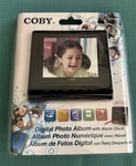New Coby DP356BLK Digital Photo Picture Frame With Alarm Clock Black. Fixed Price $27.99.