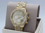 New Authentic Michael Kors Layton Chrono Gold Crystals Glytz Women MK6977 Watch. Fixed Price $179.99.