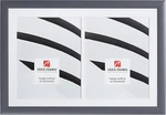 12 18 Inch Grey Picture Frame, Single White Collage Mat With 2, X10 Ope. Fixed Price $55.99.