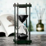 Hourglass Timer 60 Minute, Wooden Frame Decorative Sand (black Sa.... Fixed Price $33.61.