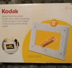 Kodak Designer Digital Frame Faceplate 8" Only Frosted Floral Glass P5. Fixed Price $5.00.