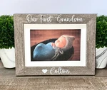 Our First Grandson Personalized Picture Frame, Grandchild Grandparent Gift. Fixed Price $28.95.
