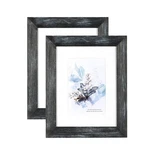 Kaiwin 100% Solid Wood Black 8X10 Picture Frame 2 Pack - Display 5X7 .... Fixed Price $27.69.