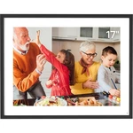 Cozyla 17" Hd Wi-fi Touchscreen Digital Picture Frame, Black With White Mat. Fixed Price $269.99.