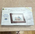 Giinii 7IN Lcd Digital Picture Frame Brown Usb Sd 16MB Jpeg 4:3 Clock. Fixed Price $25.00.