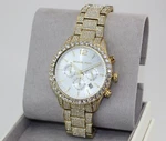 New Authentic Michael Kors Layton Gold Crystals Glytz Pave MK6941 Women's Watch. Fixed Price $189.99.