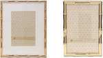 Elegant Bamboo Design Gold Metal Picture Frame, 4X6 & 8X10 Matted. Fixed Price $69.99.